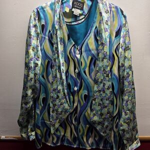 KOOS 3 Piece Women's Multicolor Patterned Blouse